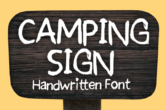 Camping Sign: The Playful Grunge Font for Authentic Projects