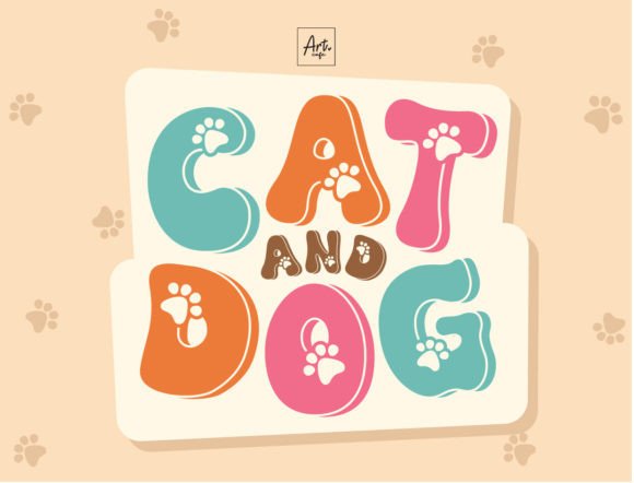 Cat and Dog Font: A Whimsical Type with Retro Soul