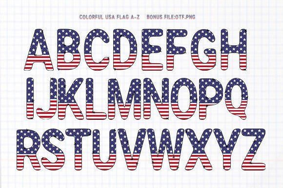 Colorful Usa Flag: A Font Duo for Patriotic Charm