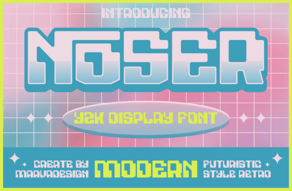 Noser: The Modern Y2K Display Font Making Waves