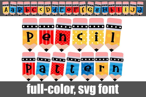 Pencil Pattern: A Colorful Serif Font for Creative Branding